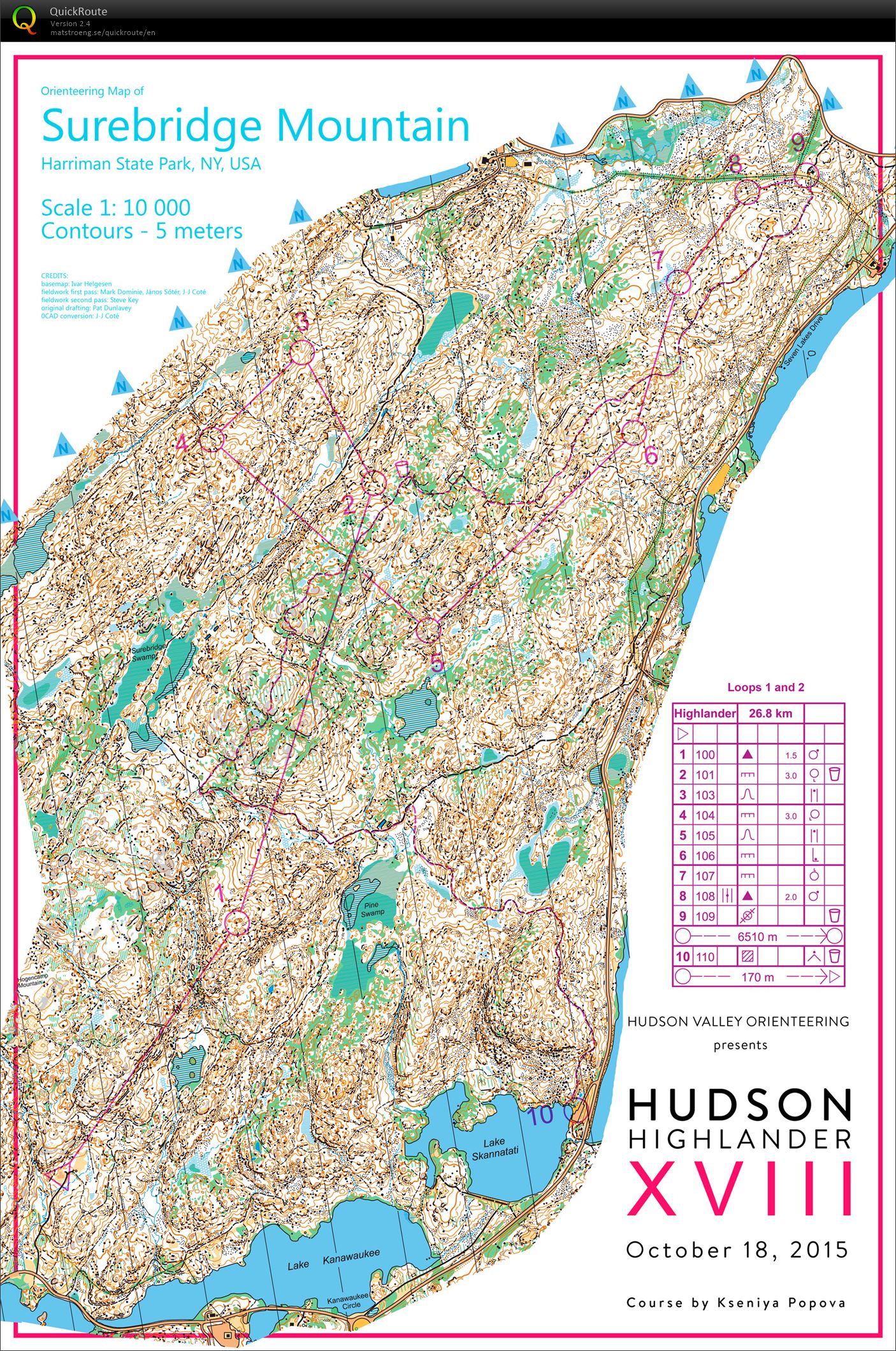 Hudson Highlander Loop 1 and Trail run (2015-10-18)
